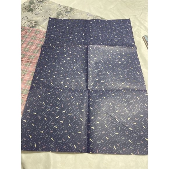 20x30 Inch Blue Fish Coral Wrapping Paper Sheets Set- 2 Papers & 2 Tissue Sheets - Picture 5 of 12